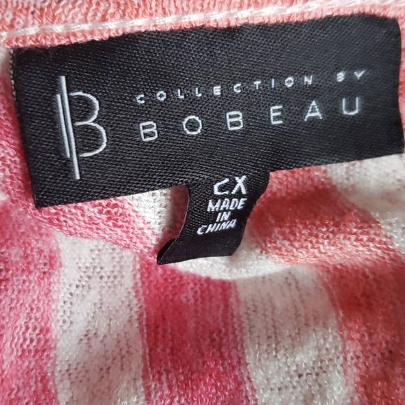 Bobeau Women's plus Stripped Belle Sleeve Top - Picture 4 of 5